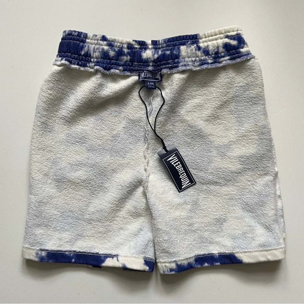 Vilebrequin Boys Blue & White Tie-dye Cotton Bermuda Shorts - 6Y